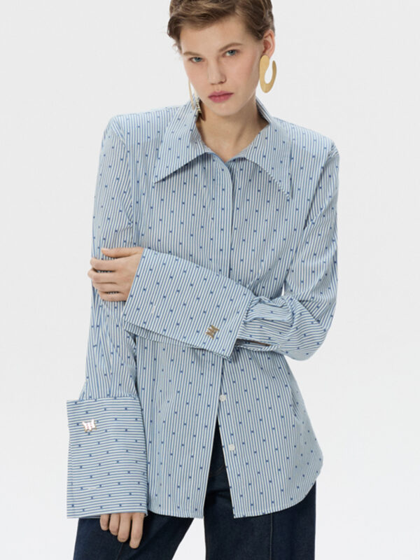 Koszula Striped Dots ze spinkami