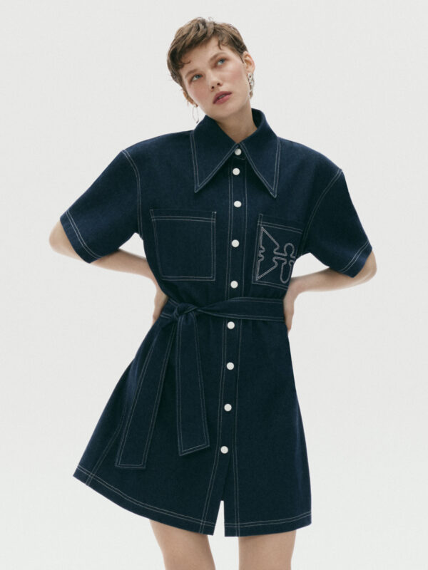 Sukienka Koszulowa Denim