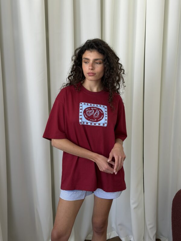 T-shirt The Oyster Club Burgundy
