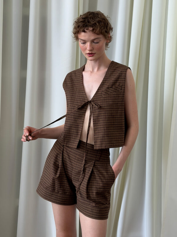 Dwustronna Kamizelka Plaid 2in1